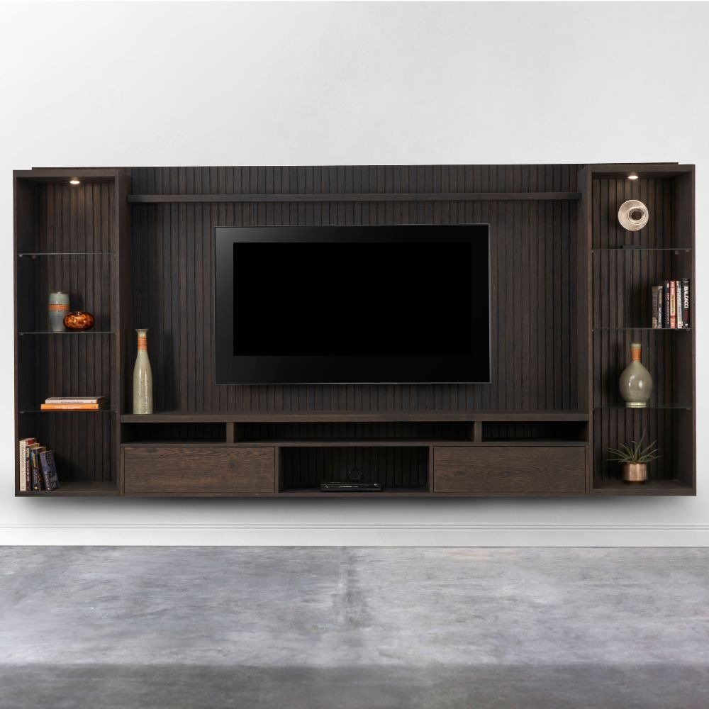 St Francis - 3Pce Floating TV Stand - Ebony