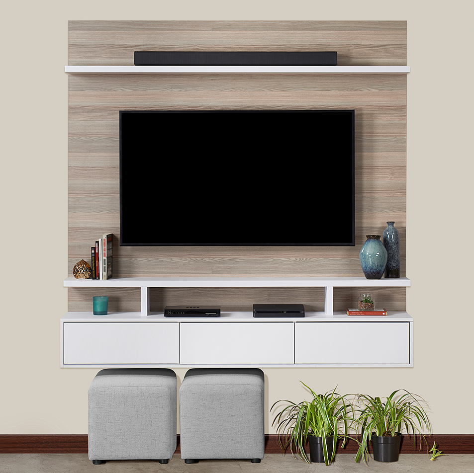 Clifton 200 - Floating TV Stand - Coimbra White