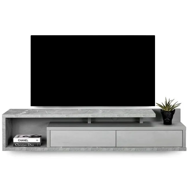 Plettenberg - Grey Floating Shelf Under TV