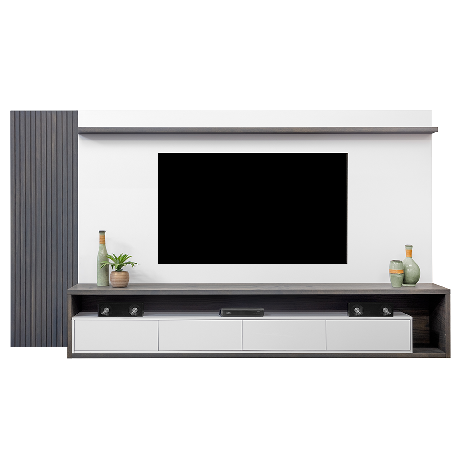 Ushaka 07 - Plasma Stand with Backboard - Sofa Storm