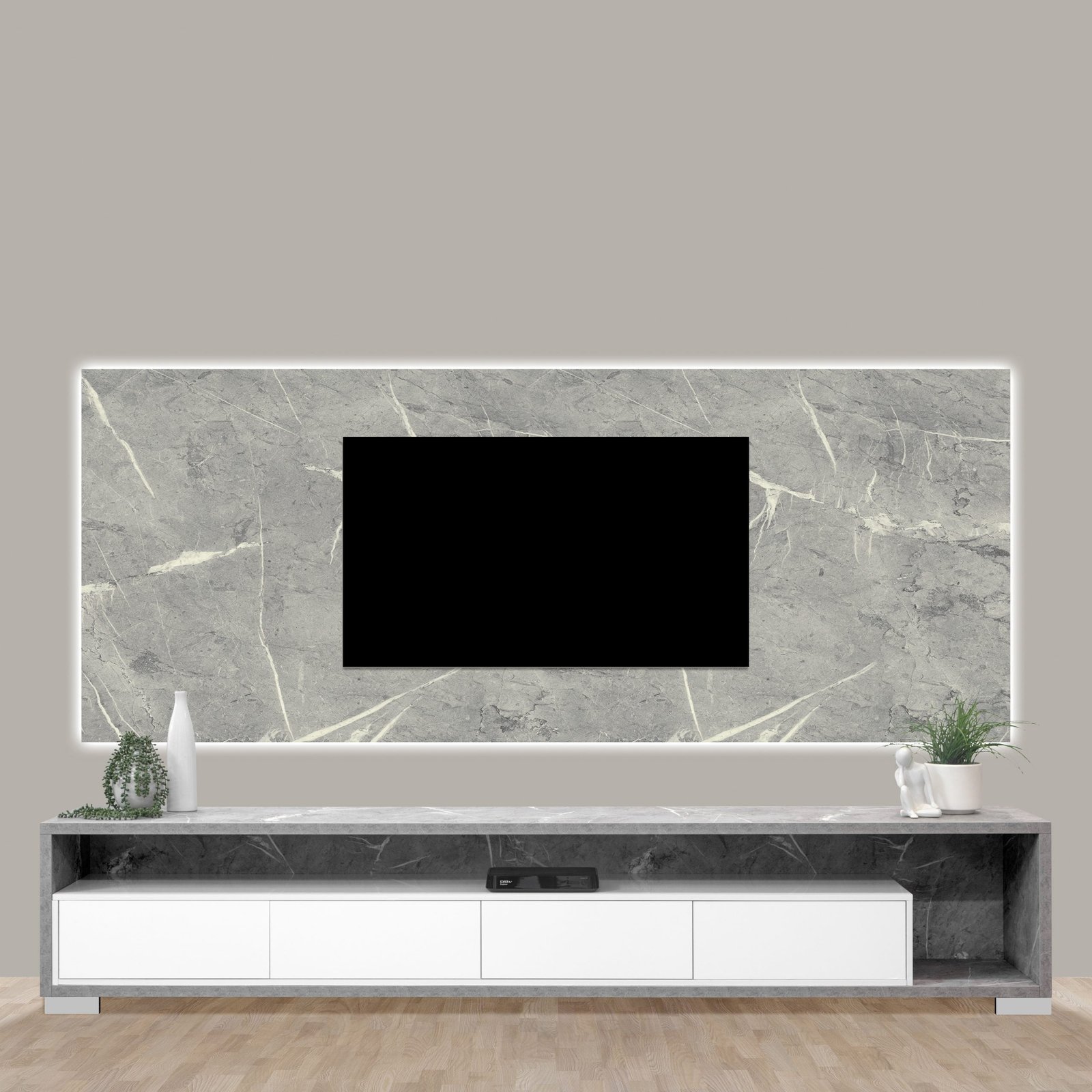 Ushaka 04 - Plasma Stand with TV Panel - Grigio