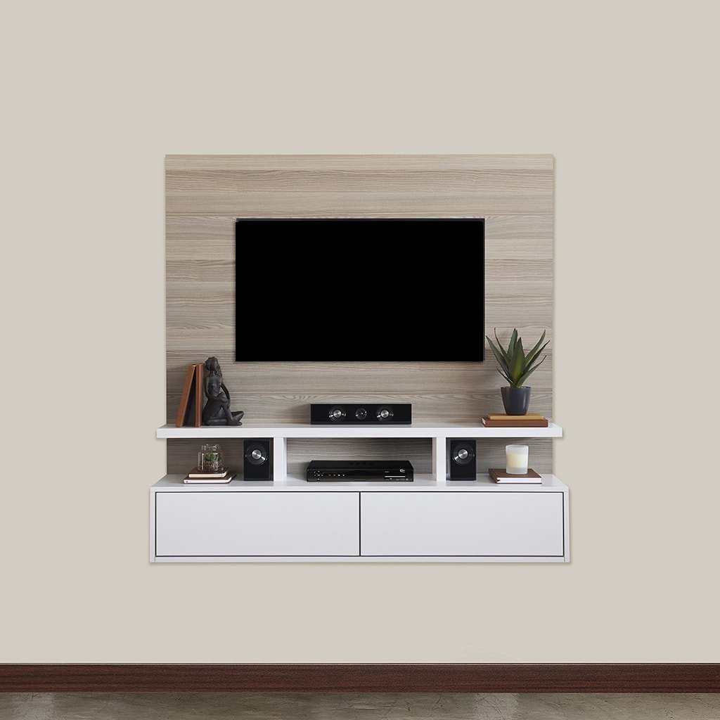 Clifton 200 - Small Floating TV Stand - Coimbra White