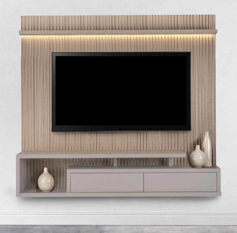 Plettenberg - TV Stand - Cotton Stucco